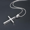 mens stainless steel cross with chain