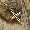 cross necklace with bullet