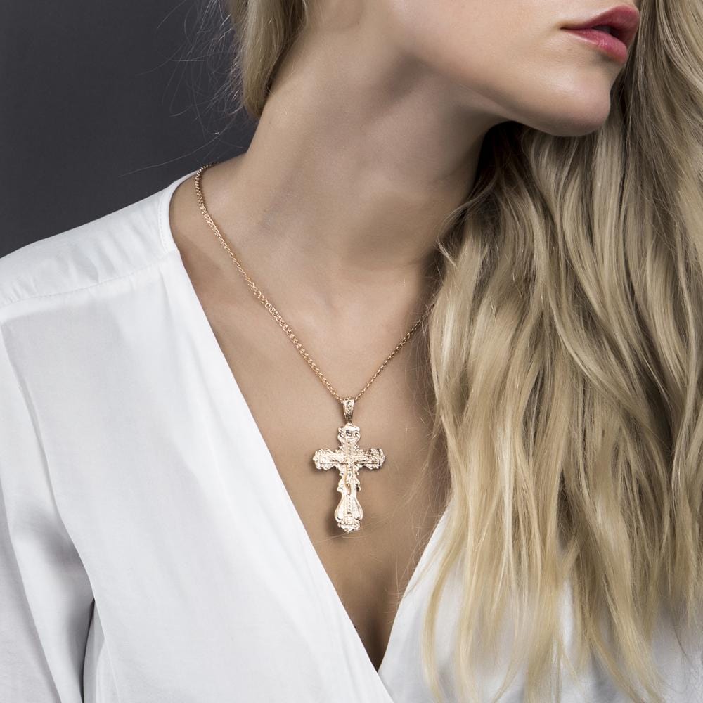 Copper Crucifix Necklace for Christians