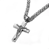 crucifix cross necklace silver