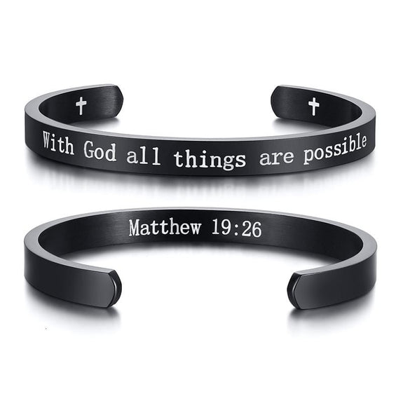 cuff bracelet with bible verse