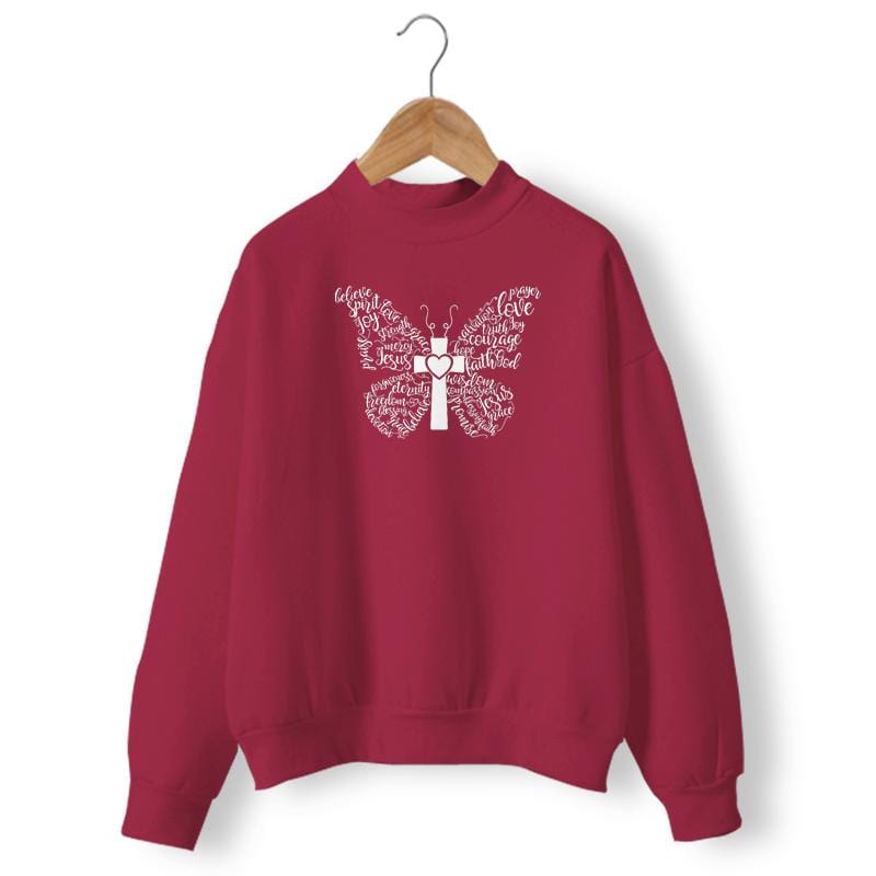butterfly cross sweatshirt