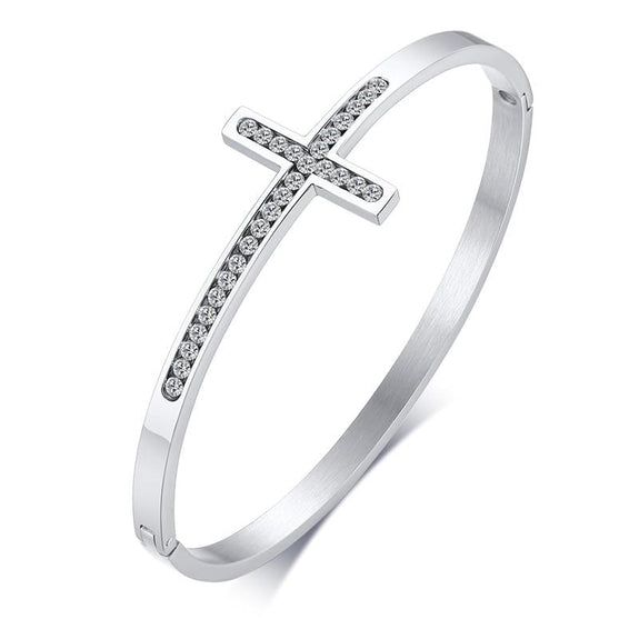 Diamond Cross Bracelet For Womens