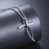 Black And  White Diamonds Cross Necklace for Women