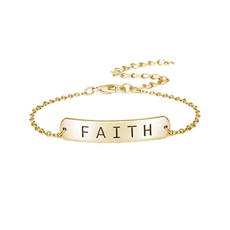 faith bracelet gold