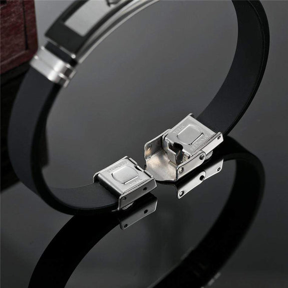 silicone glasp cross bracelet