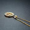 Golden locket cross necklace