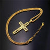 hollow cross necklace Gold