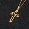 jesus name necklace gold