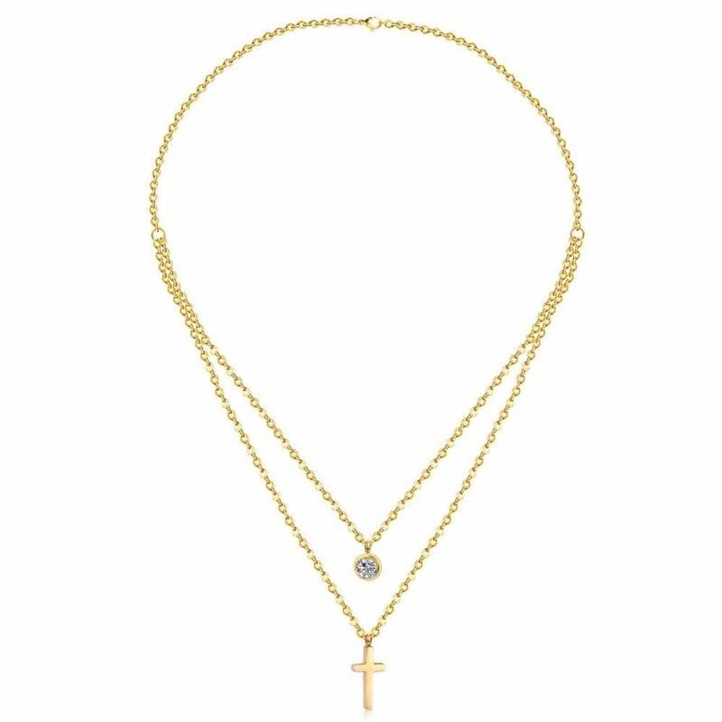 small diamond cross choker necklace women