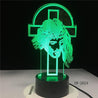 jesus 3d illusion lamp green