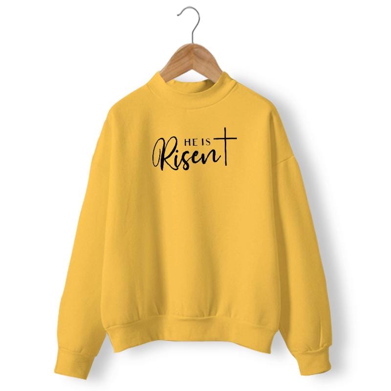 he-is-risen-sweatshirt-yellow