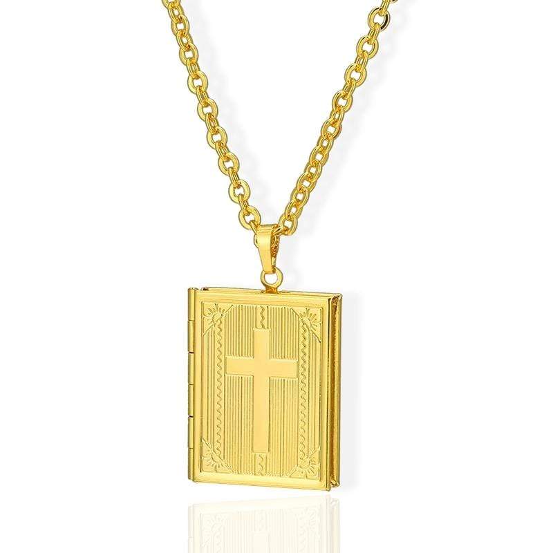 Gold or Silver Plated Holy Bible Locket Necklace | Lord's Guidance