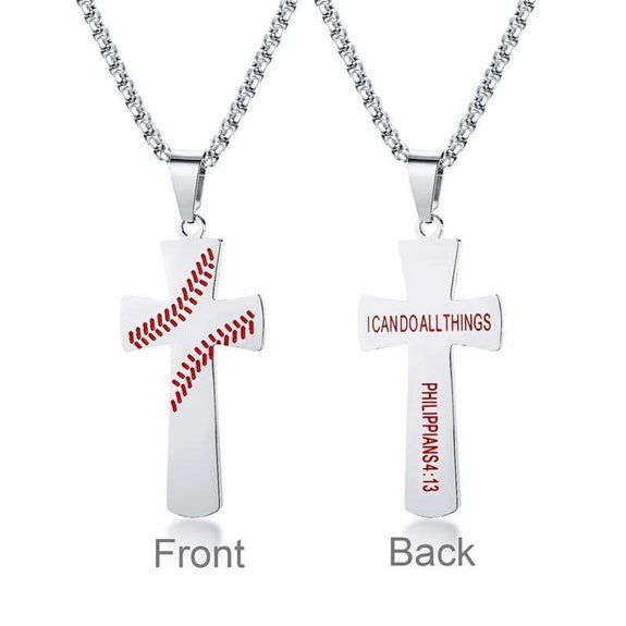 I Can Do All Things Baseball Necklace