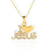 i love jesus necklace gold