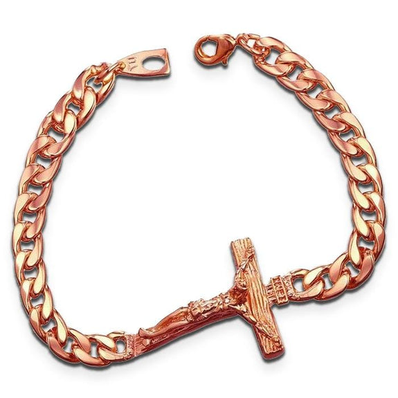 jesus bracelet for men rose gold