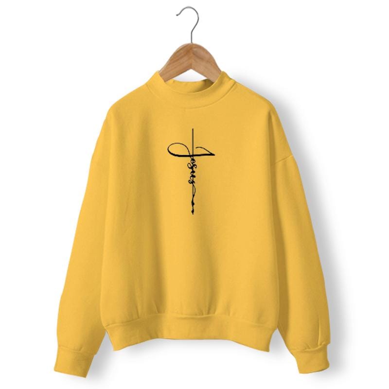 jesus-cross-sweatshirt-yellow