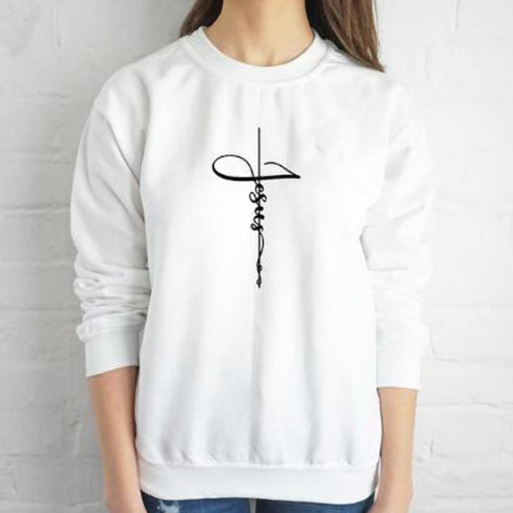 Christian Sweatshirt  Jesus Cross