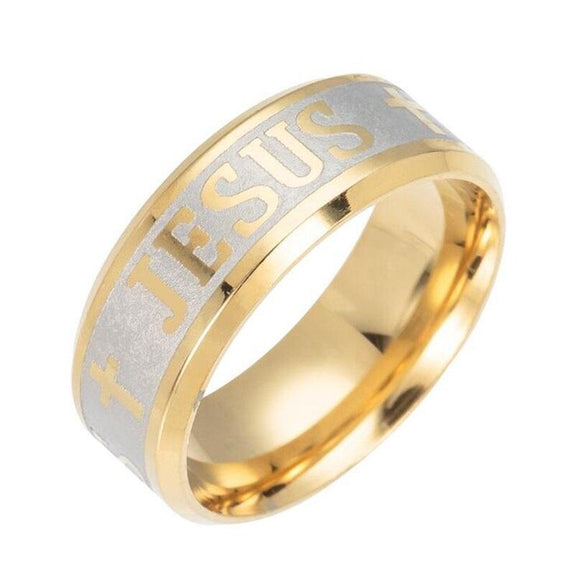 jesus name ring gold