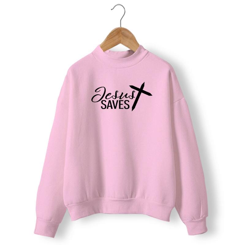 jesus-saves-sweatshirt pink