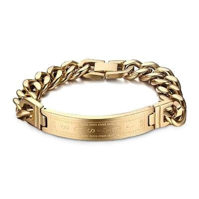 jesus bracelet steel golden