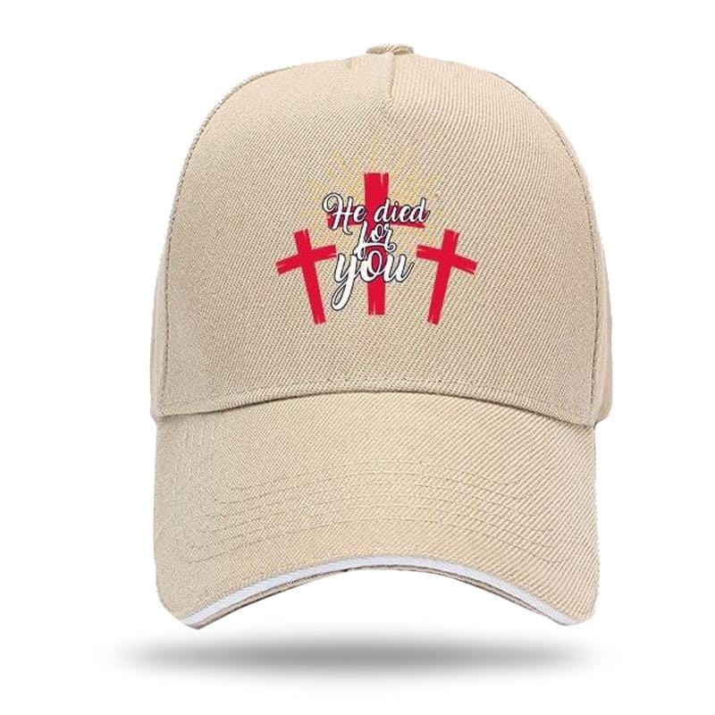 baseball cap  jesus died for you