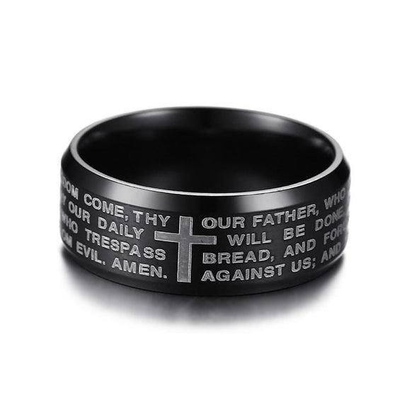 Lord's Prayer Ring for Men