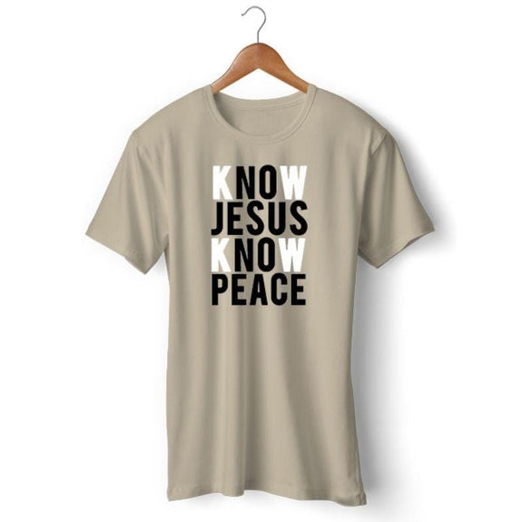 know-jesus-know-peace-shirt-khaki