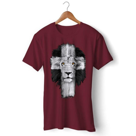 lion-cross-t-shirt-burgundy