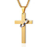 Lord's Prayer Ring Cross Necklace