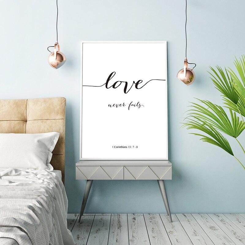 Love Never Fails decor
