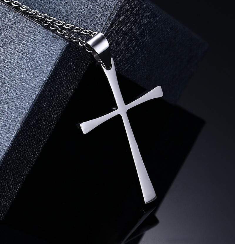 Men's Christian Cross necklace Stainless Steel