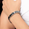 Men's cross link bracelet