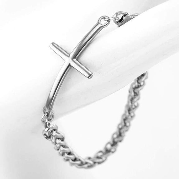 Men's Jesus Cross Bracelet with chain