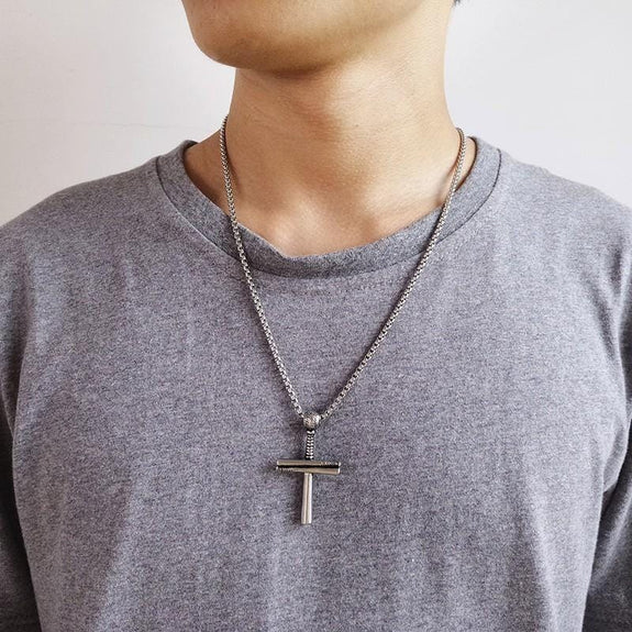 HOF Jewelry Golden Baseball Cross with Home Plate Pendant Necklace - Bases  Loaded
