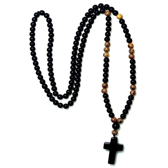 Men's Bead Cross Necklace