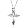 Men's Cross And Wing Necklace