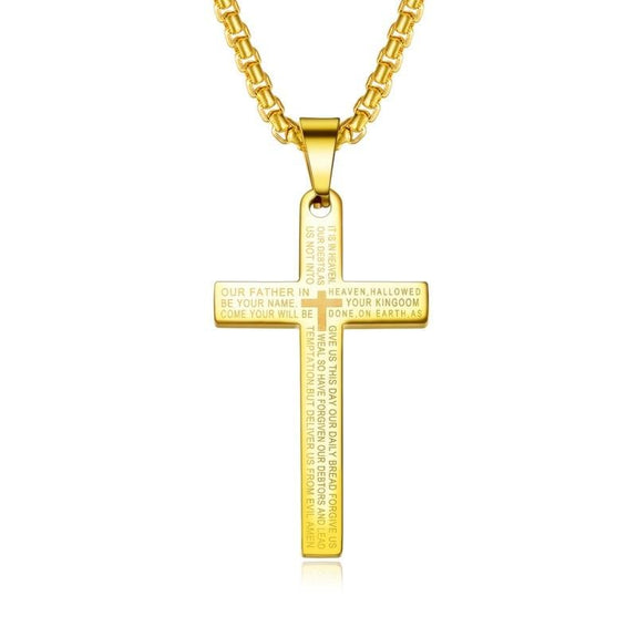 Lord's Prayer Cross necklace