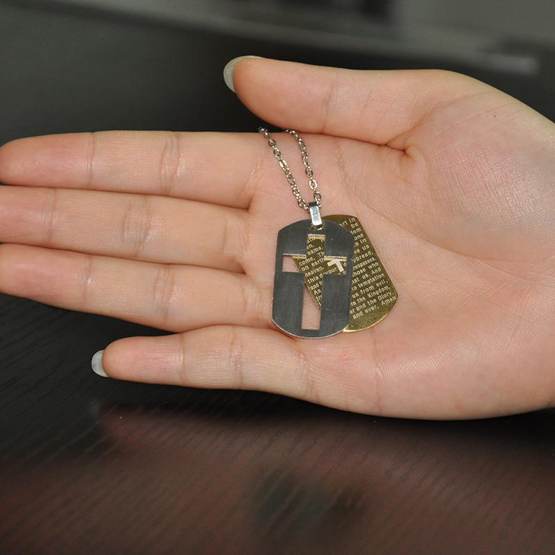 The Lord's Prayer Dog Tag pendant
