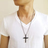 Black Nail Cross Necklace for Men
