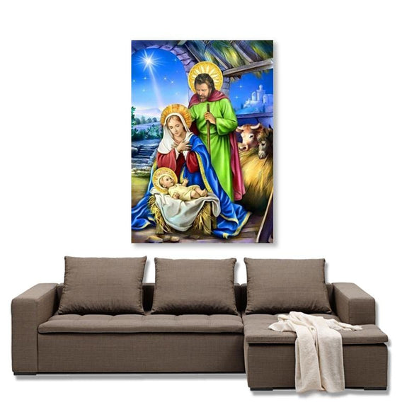 Christian Canvas Art  Nativity Scene