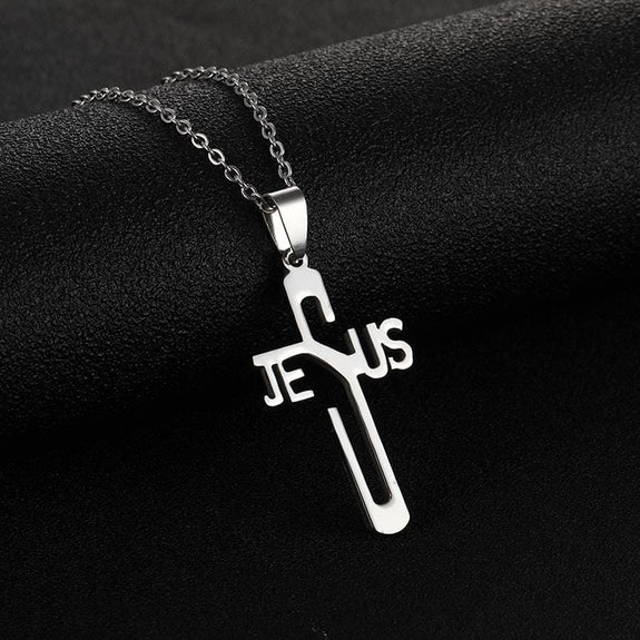 jesus name necklace for men