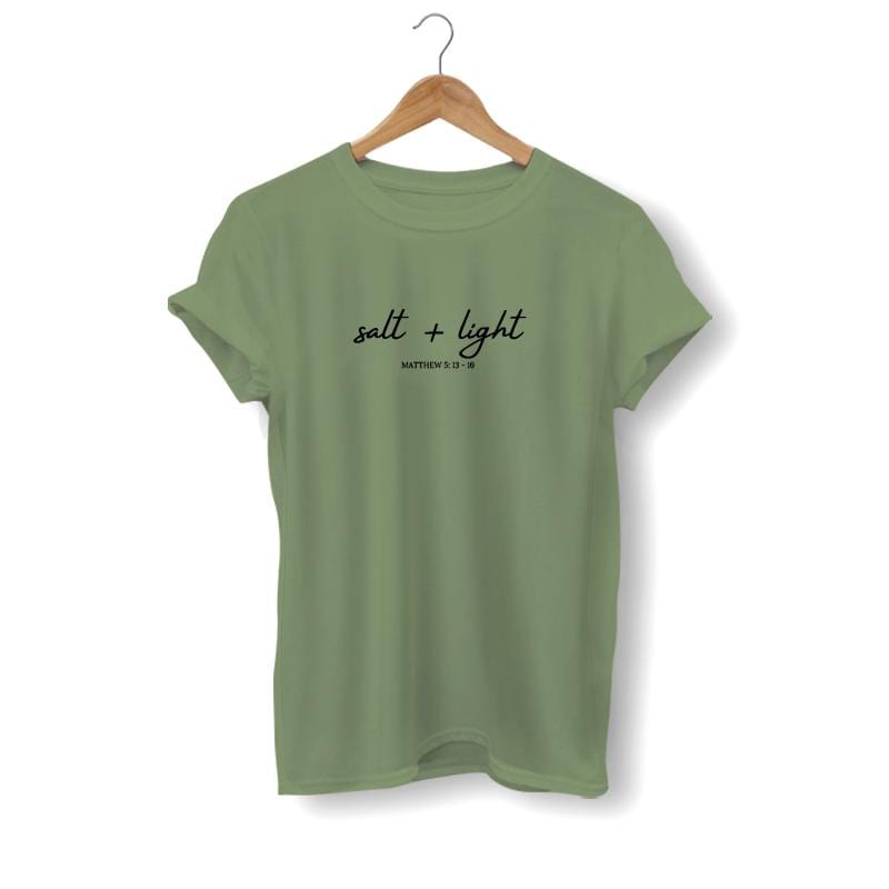 salt + light tee shirt