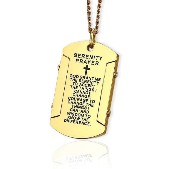 Serenity Prayer Necklace gold