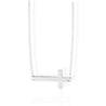 sideways cross necklace for women steel