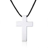 silver-mens cross-rope necklace