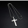 silver mens cross necklace with lord's prayer
