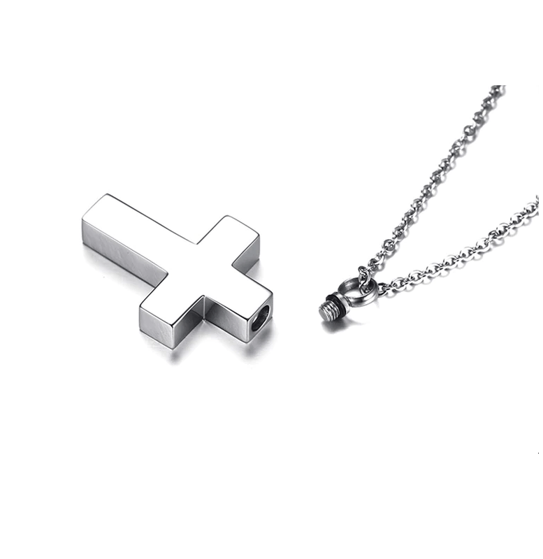 Silver Cross Urn Necklace Lord's Guidance