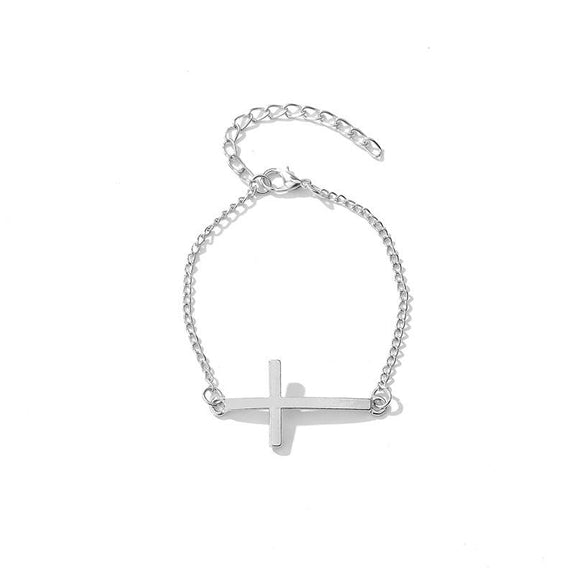 Women's Bracelet With Cross Silver 