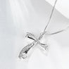 Silver Women's Necklace with Cross